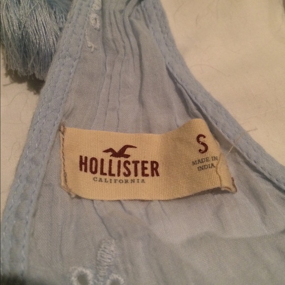 Hollister Blue Flowy Crop Top - Picture 3 of 3